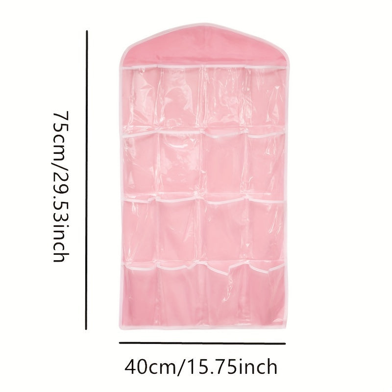 16 Pockets Hanging Organizer Storage Bag for Socks Bra Underwear