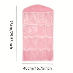 16 Pockets Hanging Organizer Storage Bag for Socks Bra Underwear