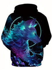 Men's 3D Animal Print Hoodie Breathable Hooded Sweatshirt