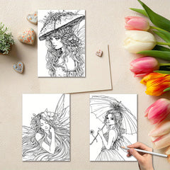 Spring Fairy Coloring Book - Ideal Gift for Adults - Valentine's, Christmas