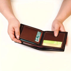 Men's Retro Splicing Wallet Credit Card Soft Purse