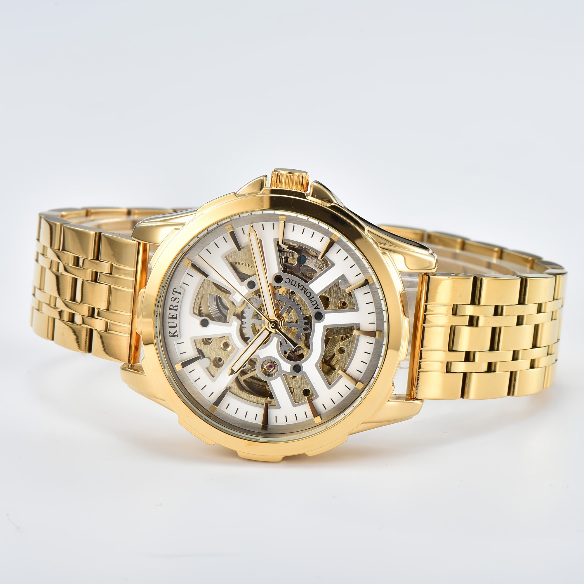 KUERST Men's Steel Strap Wheel-shaped Watch