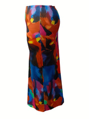  Tie Dye Bodycon Skirt High Rise Elastic