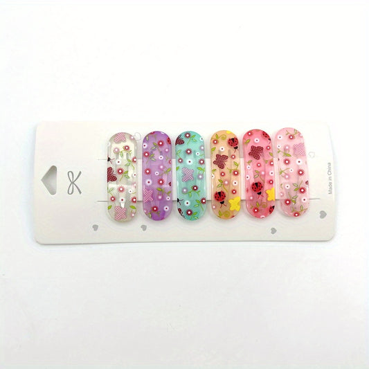 6pcs Floral Butterfly Hair Clips for Women Girls