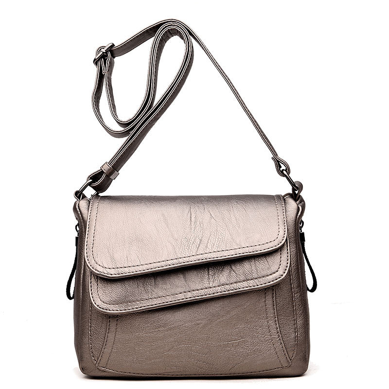 Chic Faux Leather Crossbody Bag for Women Classic Design Magnetic Closure