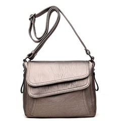 Chic Faux Leather Crossbody Bag for Women Classic Design Magnetic Closure