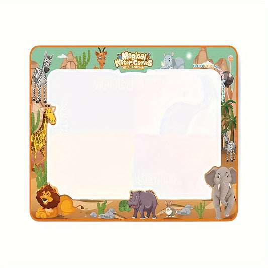 Reusable Kids' Water Painting Mat Ocean & Animal Themes Educational Art Canvas