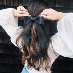Bow Hairpin Streamer Hair Clip Solid Stye Hair Accessories