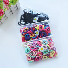 100pcs Cartoon Colorful Hair Ties, Holiday Gift for Girls