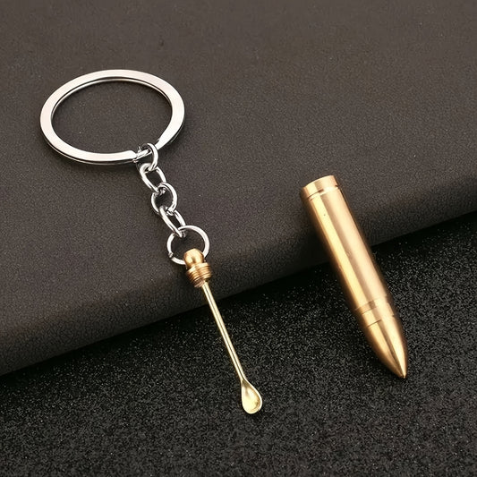 Mini Bullet Ear Spoon 2-in-1 Whistle Backpack Keychain
