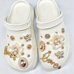 Camellia Shaped Bling Shoes Charms For Clog