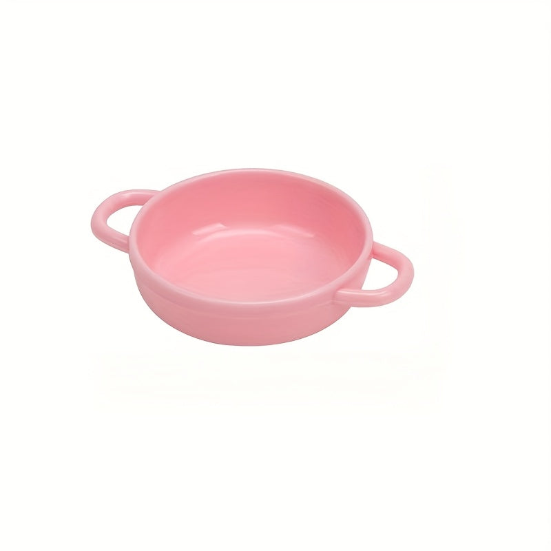 Mini Fire Pots Dual Handled ABS Resin Decor Pink Brown