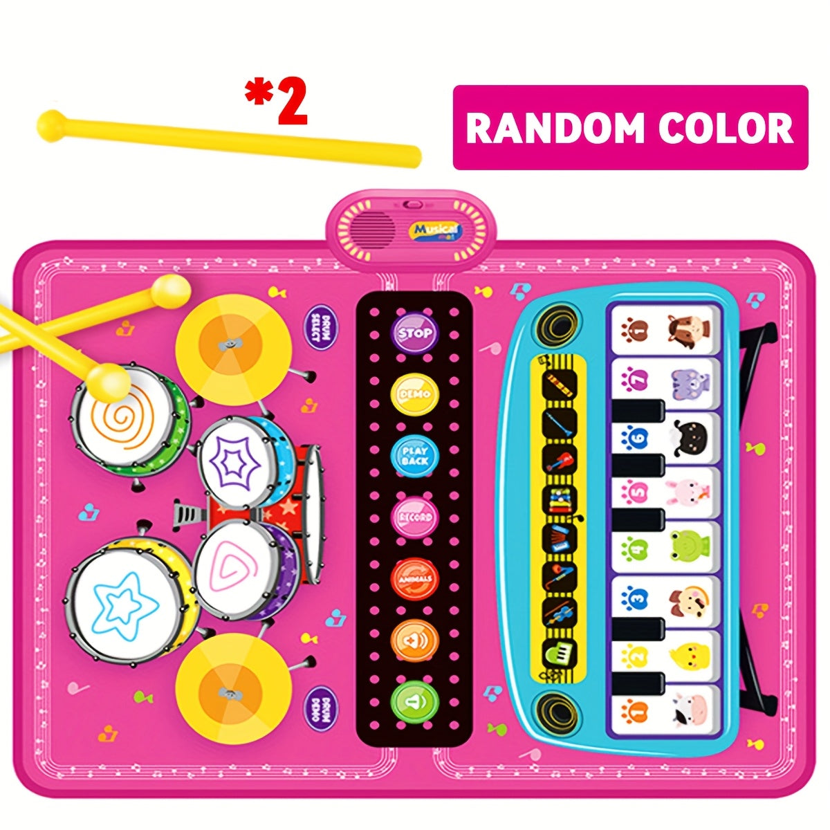 Interactive Music Sensory Play Mat with Piano Keyboard & Jazz Drum