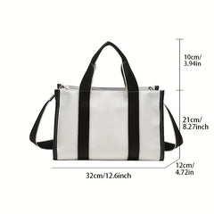 Large Capacity Crossbody Bag Canvas Zipper Messenger Shoulder Bag