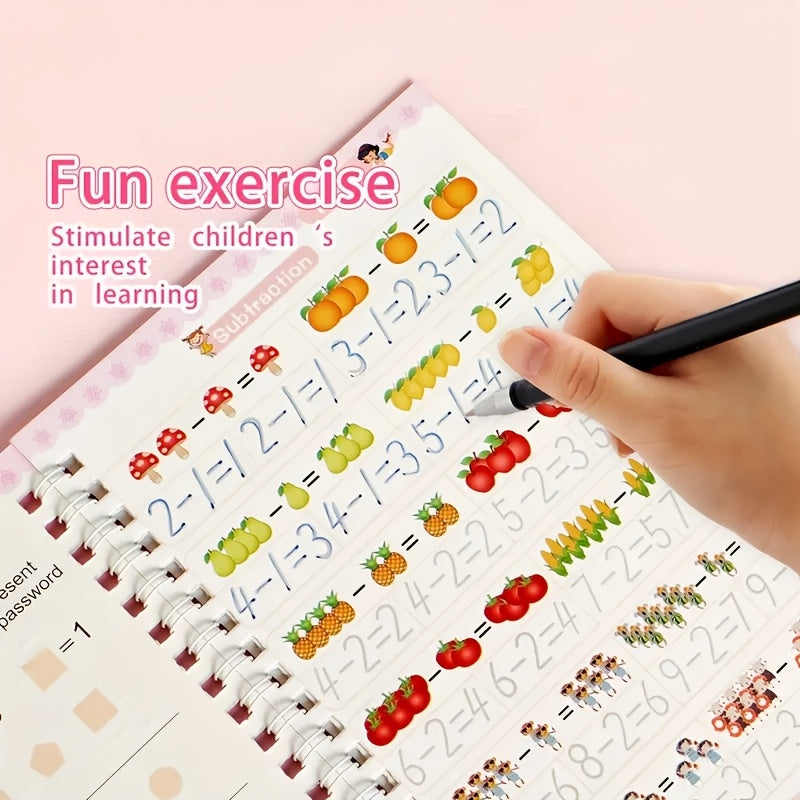 3D Grooved Practice Copybook Handwriting Calligraphy Book English Alphabet Words