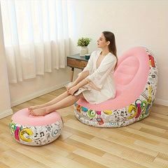 Fashionable Inflatable Leisure Sofa Chairs Set with Footstools