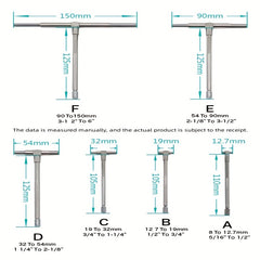 6pcs 8 150mm Telescoping Gauge Set Inner Diameter Hole Gauge Inside Measuring