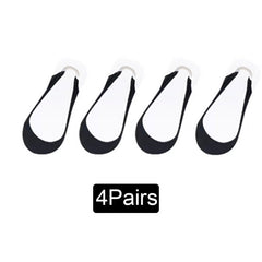 4 Pairs Half Palm Slingback Socks Hollow Out High Heels Socks Women's Stockings