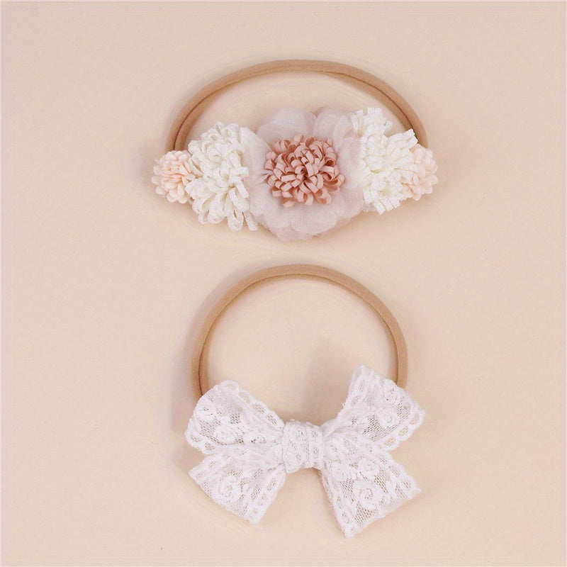 2 Pcs Baby Headbands Hairbands Elastics Hair Accessories For Baby Girls Newborn