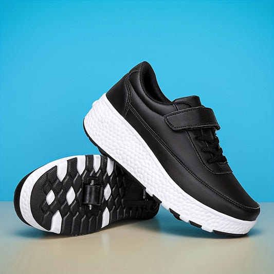 Boy's Roller Shoes With Hook And Loop Fastener