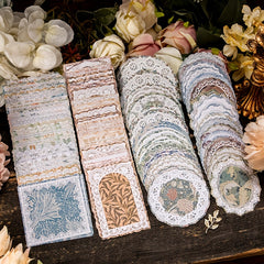 50Pcs Lace Paper for DIY Crafts Gift Packaging Scrapbook Supplies
