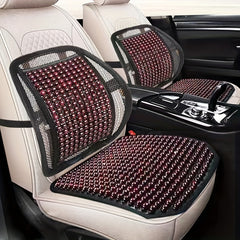 Car Backrest Seat Cushion Cover Wood Bead Summer Cushion Car Seat Lumbar Support