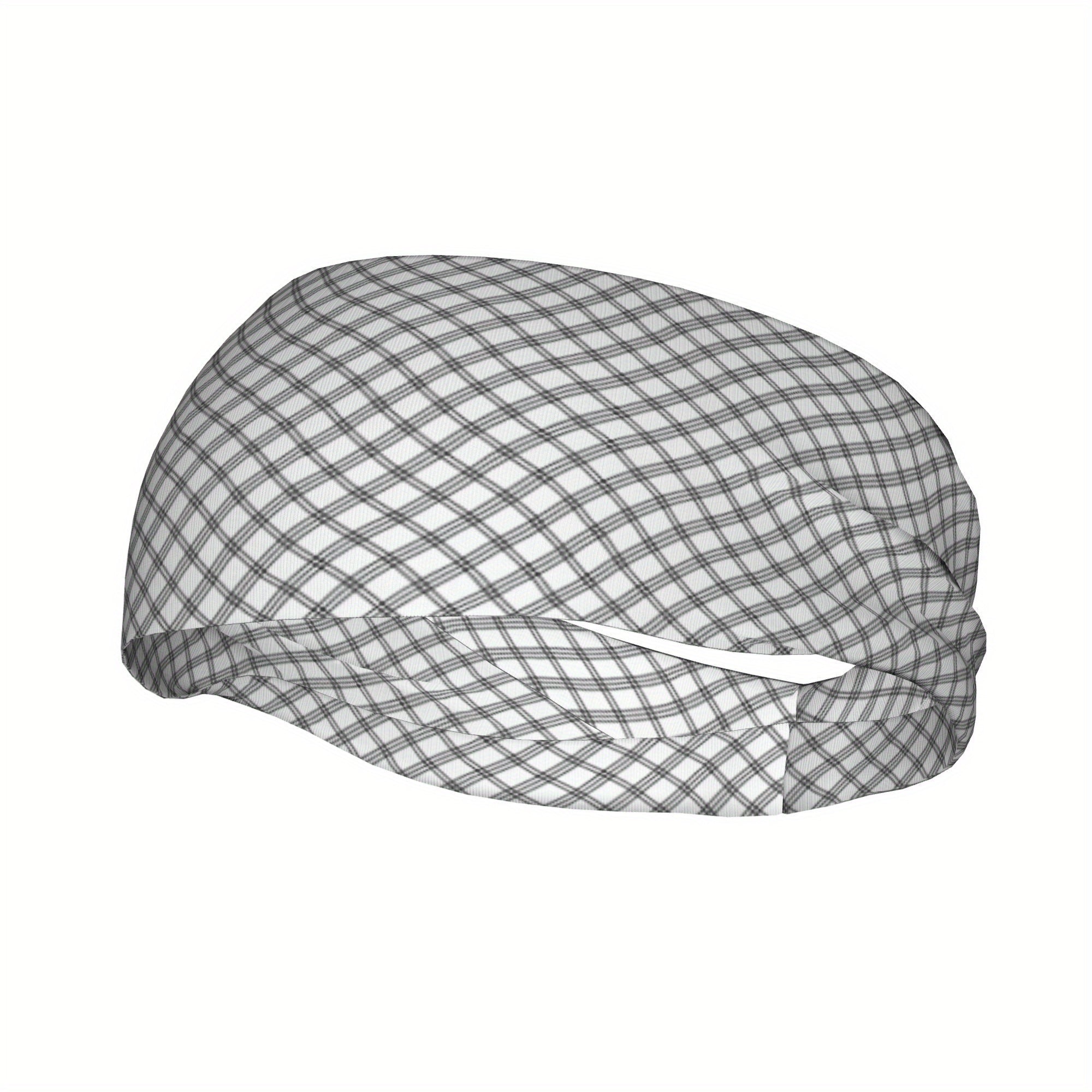 Vintage Plaid Headband Adjustable for Sports & Casual Outfits