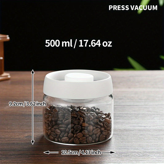 Glass Press Vacuum Seal Kitchen Storage Jar Airtight Containers