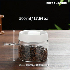 Glass Press Vacuum Seal Kitchen Storage Jar Airtight Containers