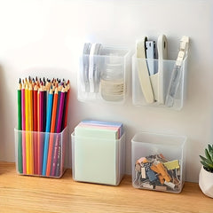 Adhesive Wall Storage Box Small Clear Organizer