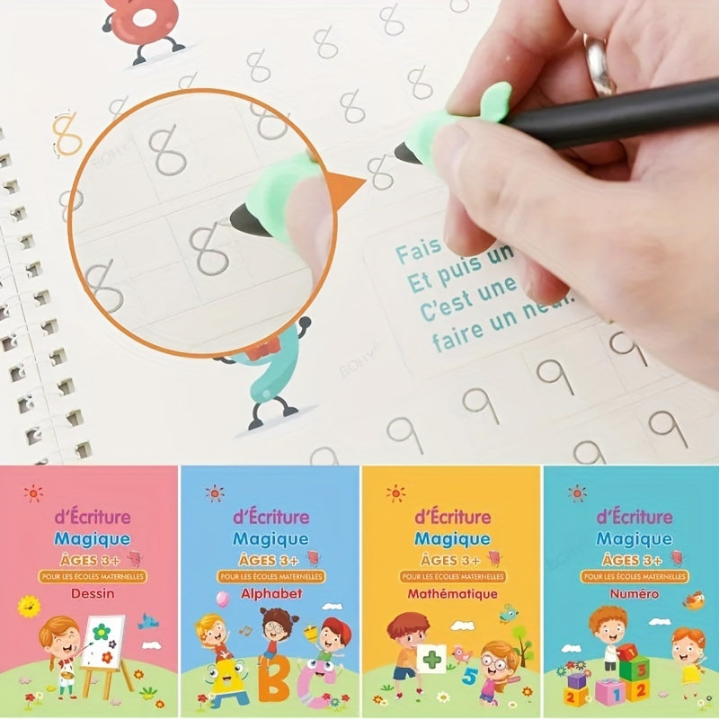 3D Groove French Arabic Calligraphy Copybook for Kids