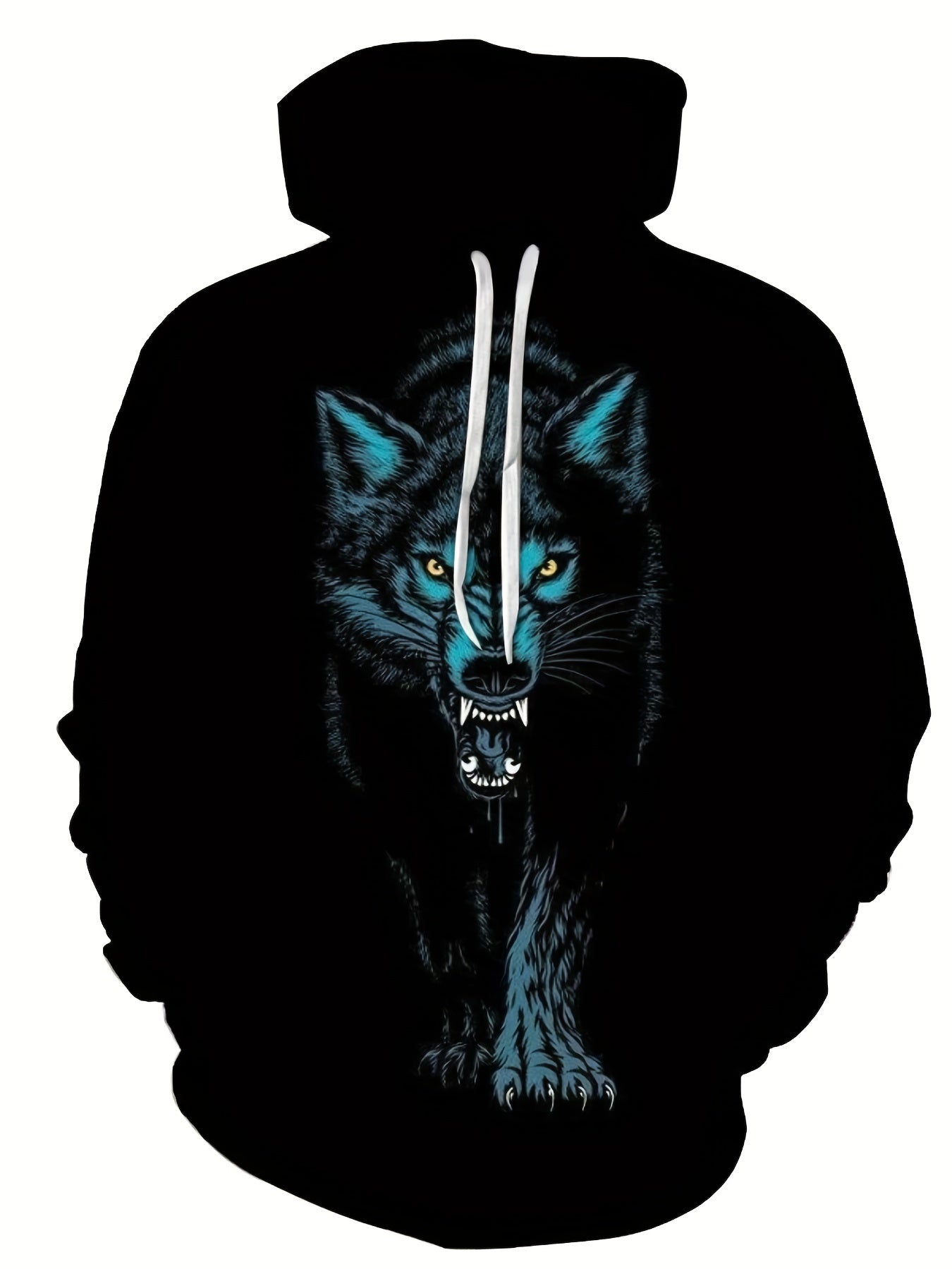 Wolves 3D Print Hoodies for Men Graphic Hoodie with Kangaroo Pocket