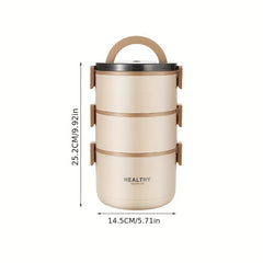 Stainless Steel Lunch Box Insulated Food Container Set for Camping Picnic Beach