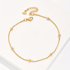 Dainty Chain Anklet Adjustable Stainless Steel Ankle Bracelet