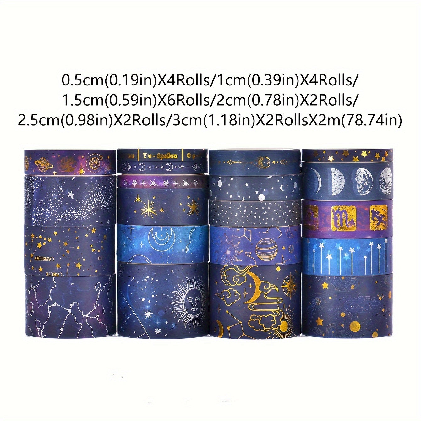 20 Rolls Vast Starry Sky Universe Washi Tape DIY Decoration Stickers