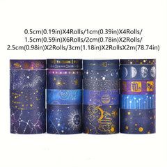 20 Rolls Vast Starry Sky Universe Washi Tape DIY Decoration Stickers