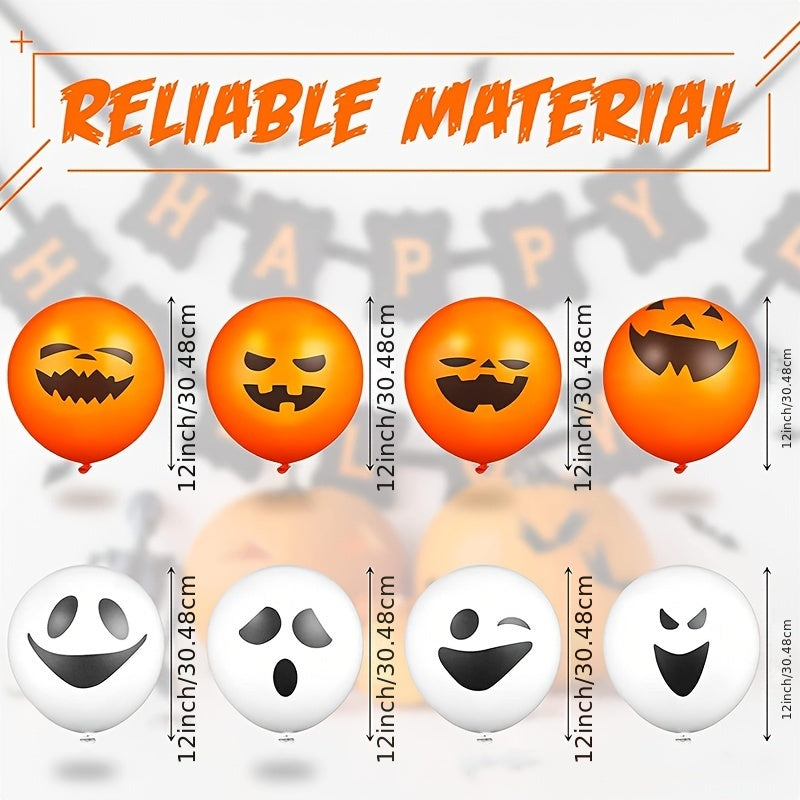 12pcs Halloween Balloons Ghost Pumpkin Skeleton 30 48 Cm Latex Balloons