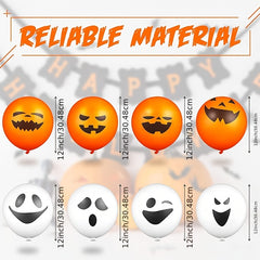 12pcs Halloween Balloons Ghost Pumpkin Skeleton 30 48 Cm Latex Balloons