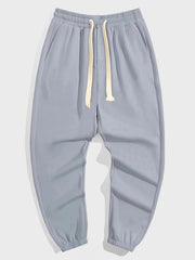 Pumpkin Print Drawstring Sweatpants for Men