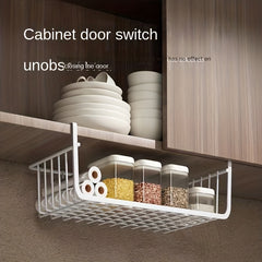 2pcs Undershelf Storage Basket Metal Under Shelf Hanging Storage Bin Basket