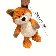 Orange Fox Stuffed Animal Toy Soft Plush Playful with Large Eyes & Ears
