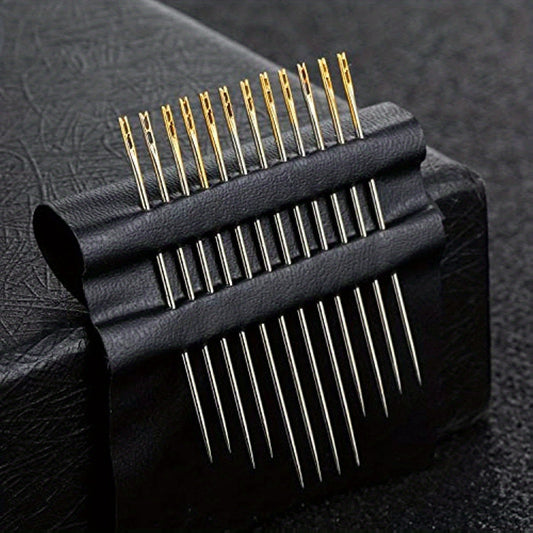 12pcs Hand Sewing Needles Big Eye Needle Easy Thread Stitching Embroidery