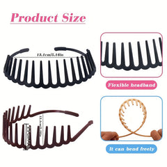 Solid Teeth Hair Band Headband Nonslip Hair Band For Skincare