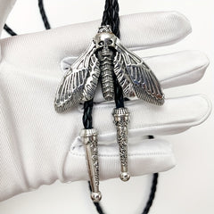 Men's Moth Buckle Tie Retro Western Cowboy Shirt Accessories