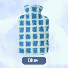 Plaid Cloth Cover Hot Water Bag Hand Warmer
