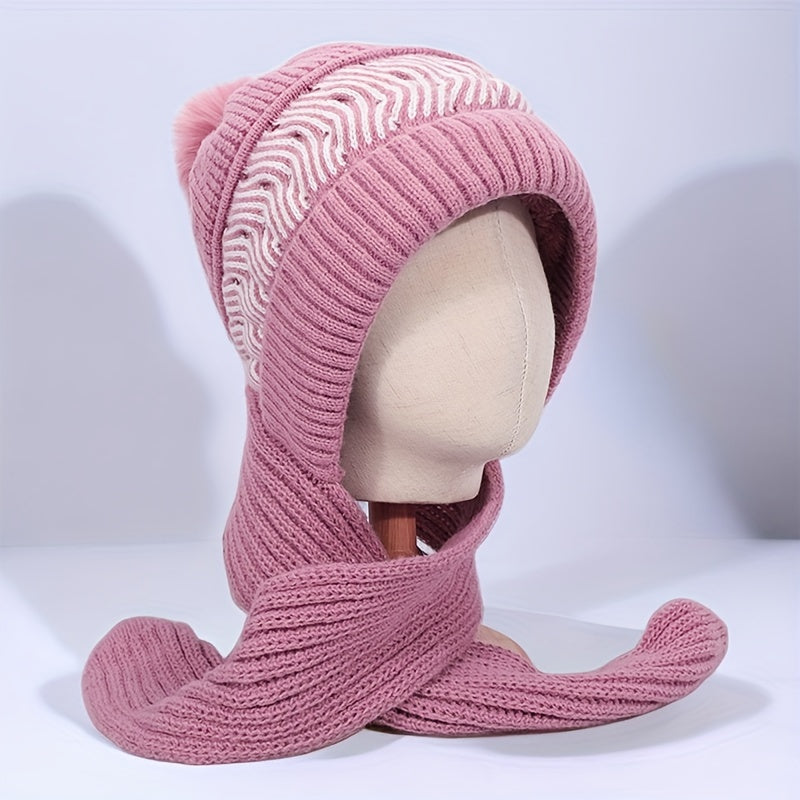 Winter Beanie Hat & Scarf Set Knitted Warmth for Men and Women