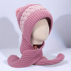 Winter Beanie Hat & Scarf Set Knitted Warmth for Men and Women
