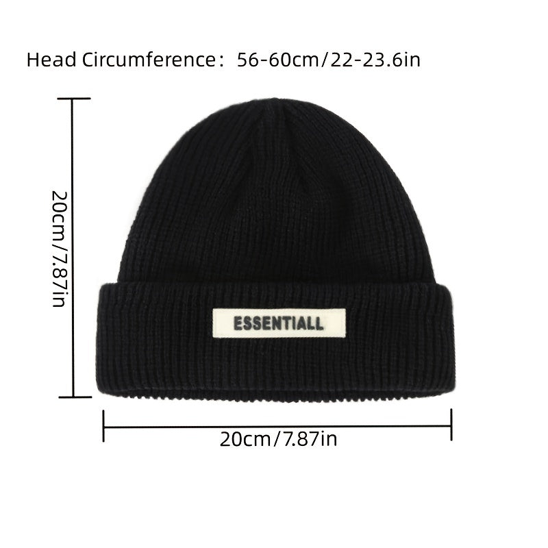 Men's Winter Knit Cuff Beanie Hat Hip Hop Warm Cap Ski Casual