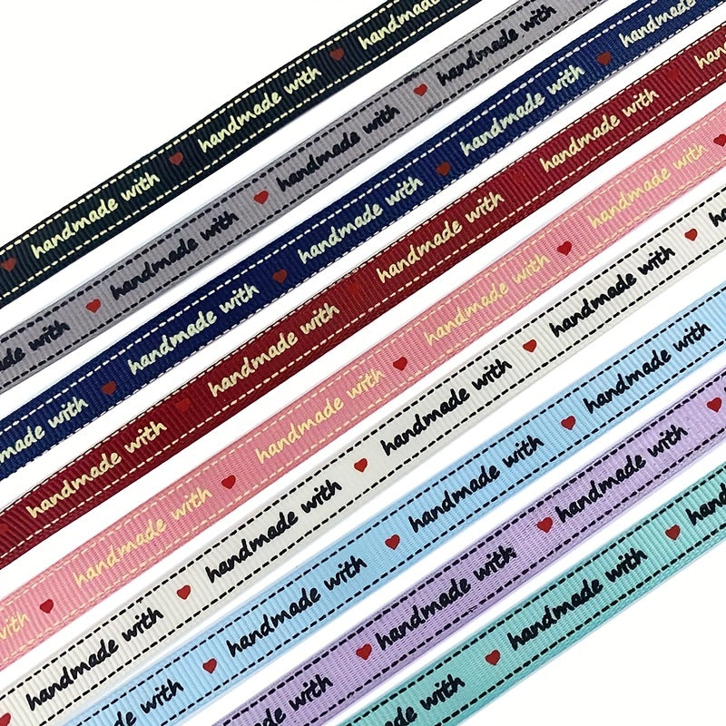 4 57 Meter Letter Printed Grosgrain Satin Ribbon For Crafts DIY Gift Packaging