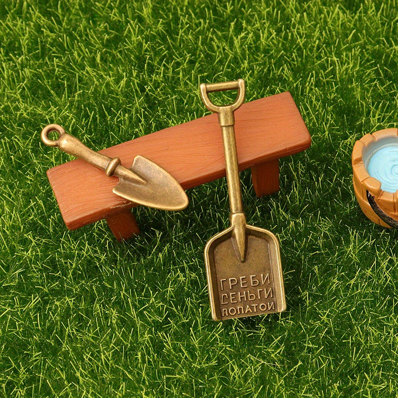 Mini Shovel and Spade Outdoor Scene DIY Props